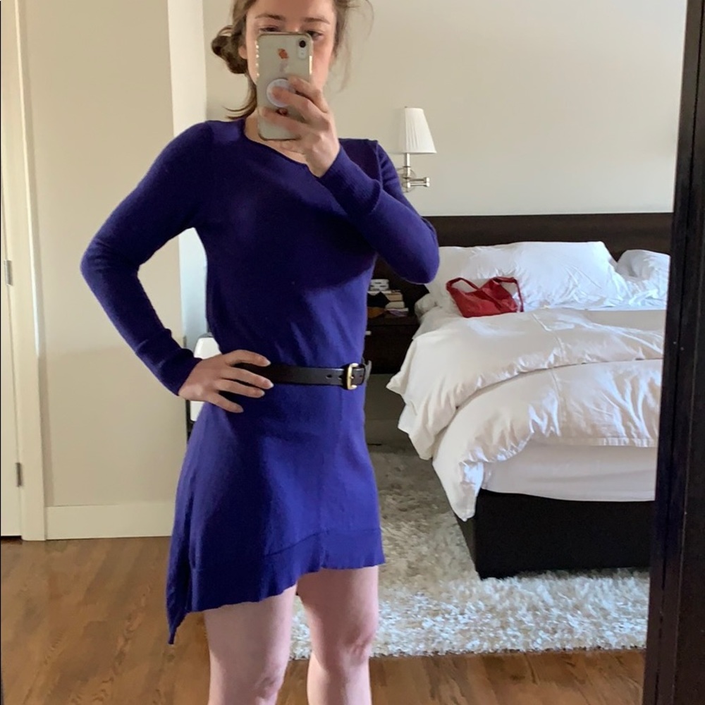 2/50$ Eileen Fisher merino blue Wool dress.